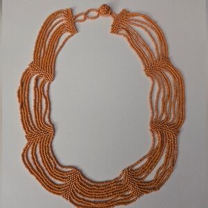 Vintage Handmade Boho Glass Seed Beads Collar Necklace